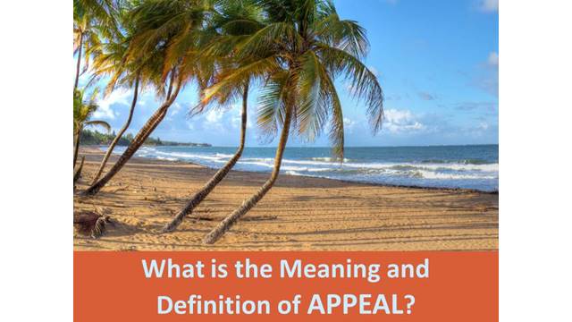 What is the Definition of APPEAL?