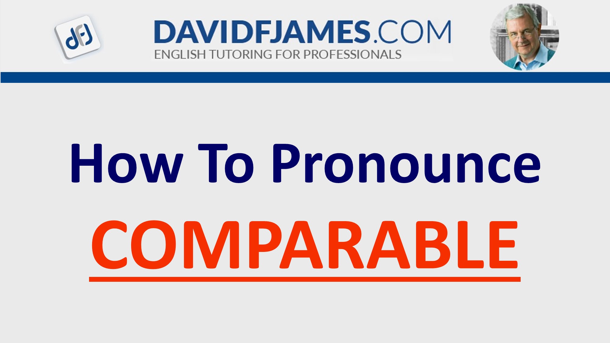 pronounce comparable