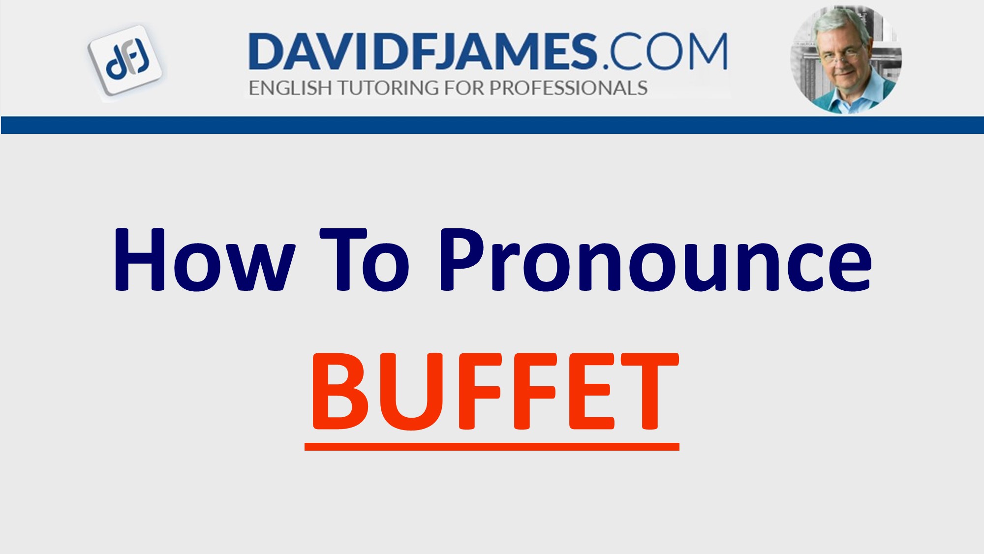 how to pronounce buffet