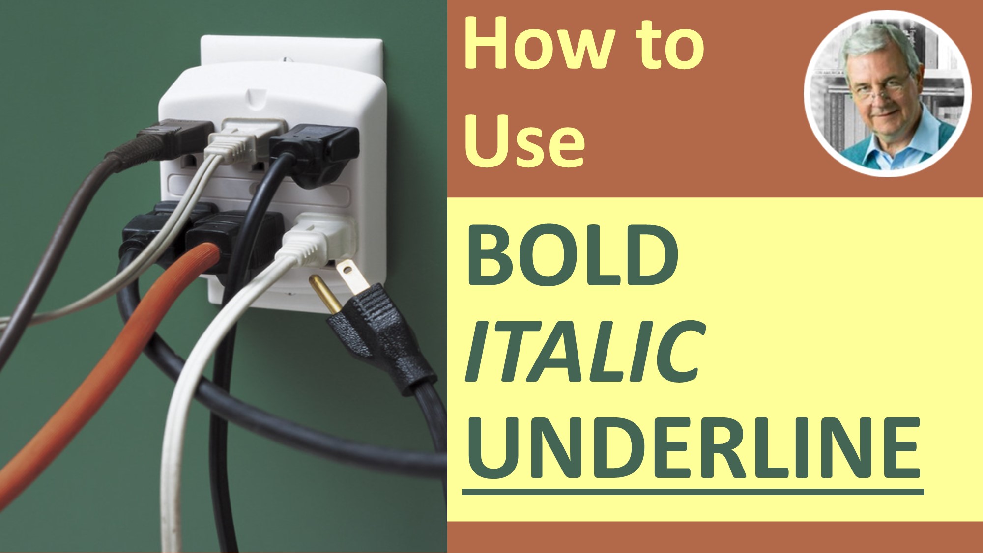 how to use bold italic underline