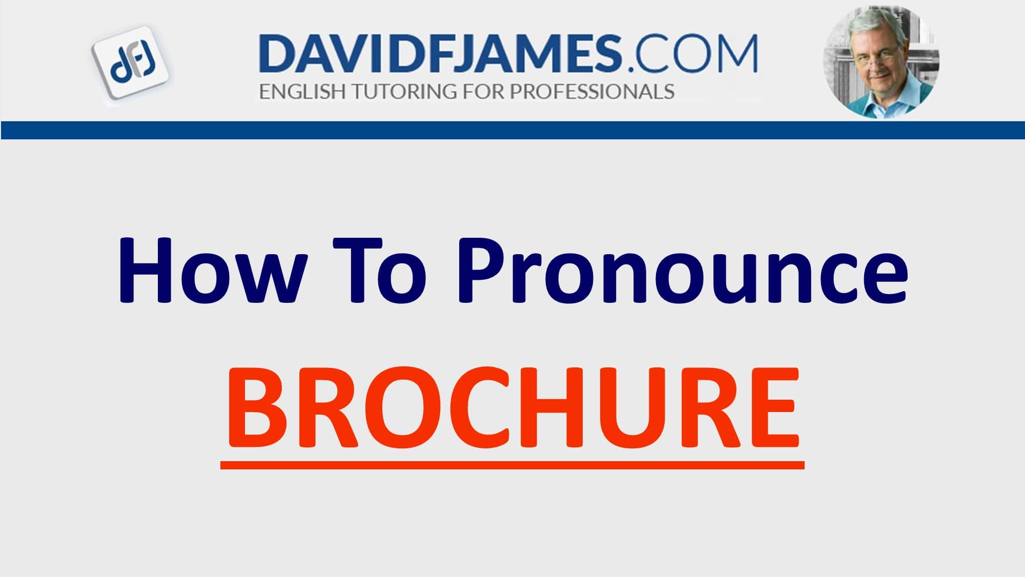 how to pronounce brochure - brochure in a sentence