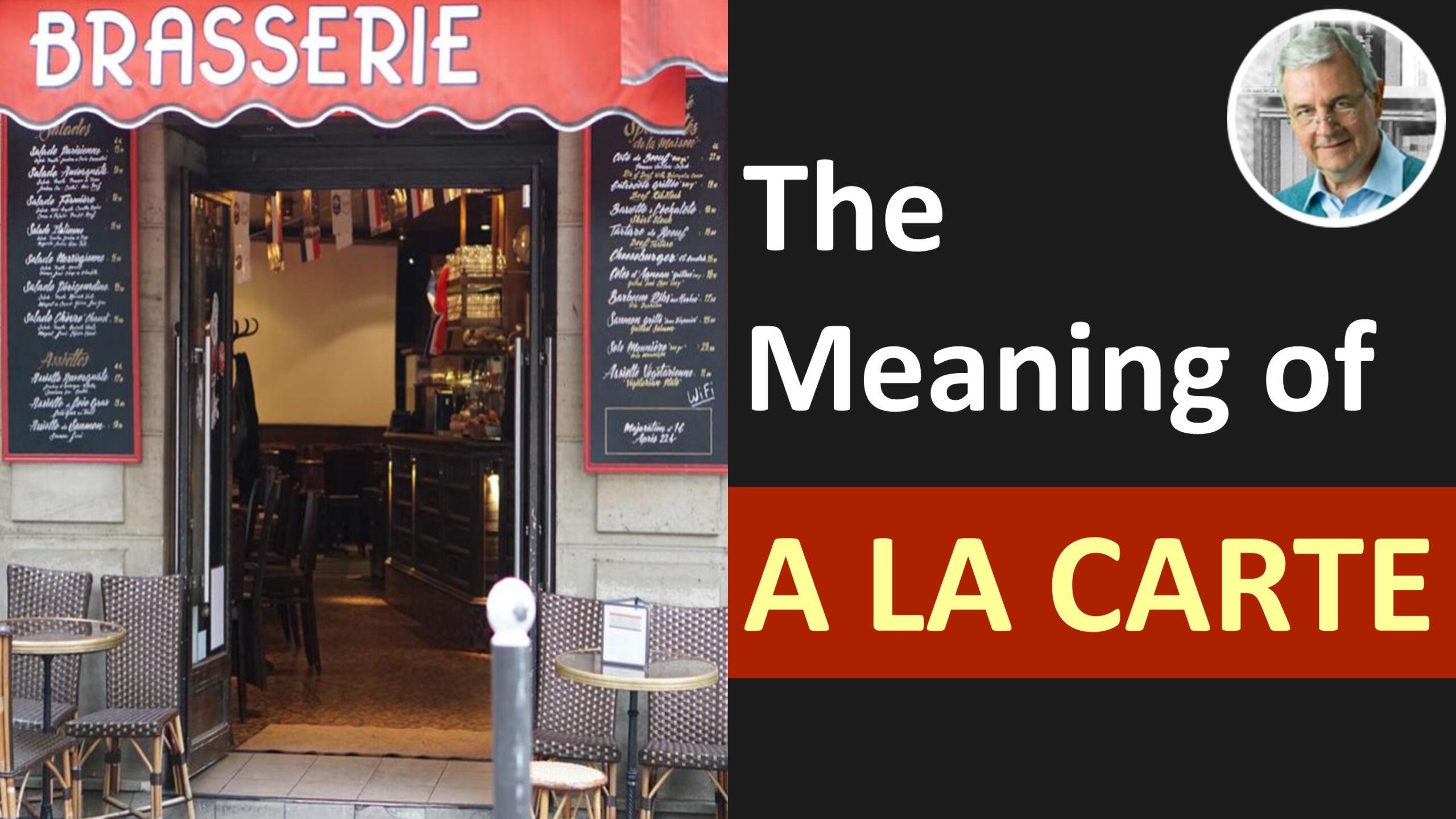 A la store carte menu meaning